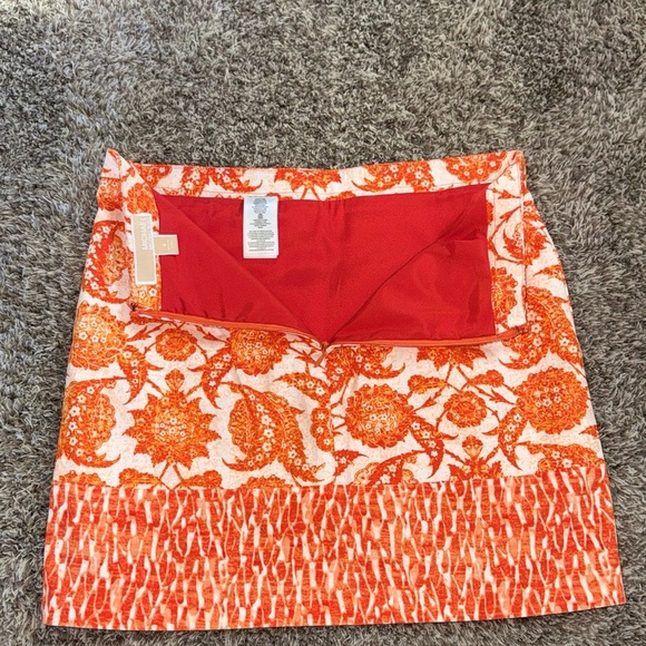 MICHAEL Michael Kors Michael Kors Orange White Floral Clementine Paisley siz4 - Picture 5 of 6